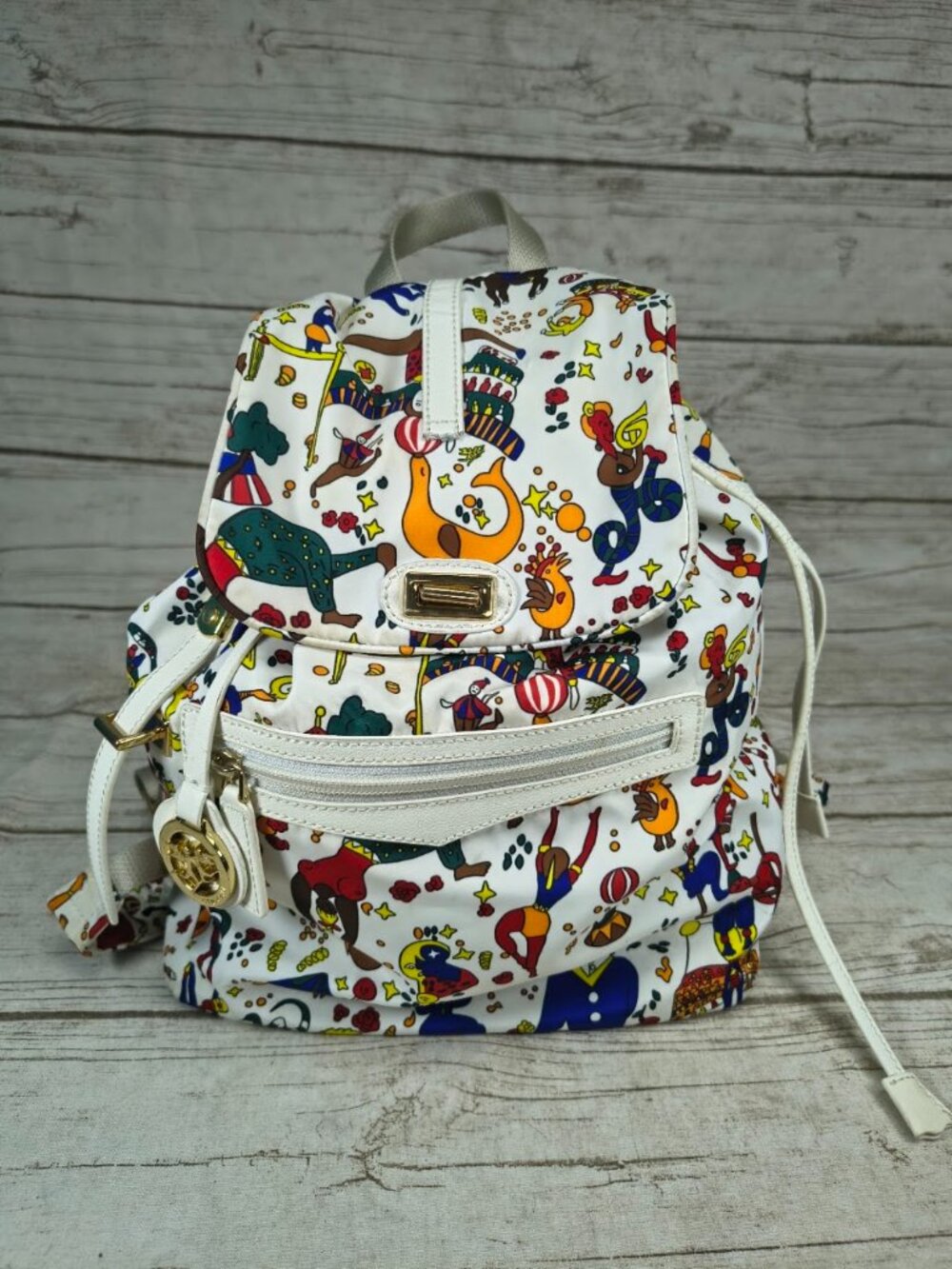 Piero Guidi Magic Circus Backpack in Multicolor Drawsting Closure